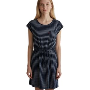 Levi's Navy and White Striped Mini Dress Sz.L EUC.